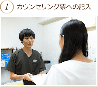 カウンセリング票記入